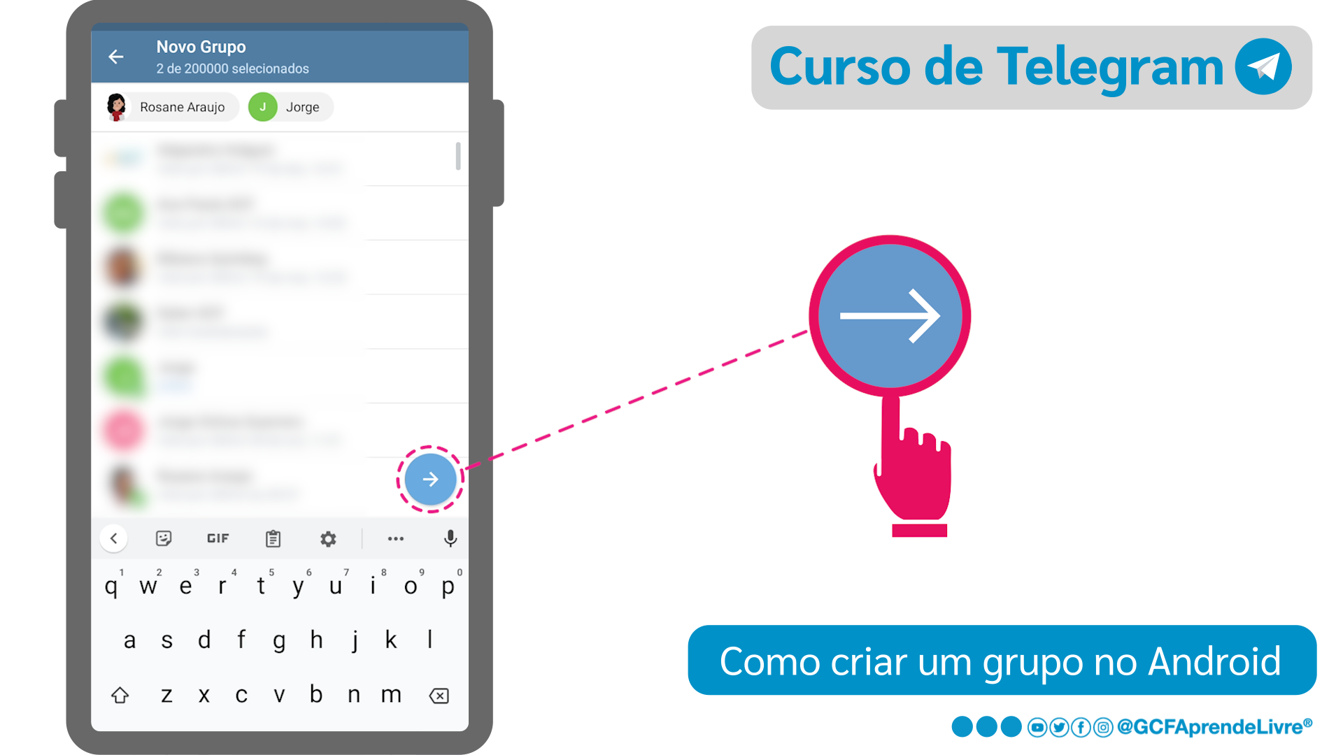 Como criar um grupo de Telegram no Android - passo 5